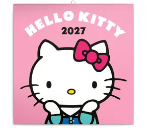 NOTIQUE Poznámkový kalendár Hello Kitty 2027 / Nástenný kalendár / 30 × 30 cm / 6 jazykov