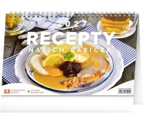 NOTIQUE Stolný kalendár Recepty našich babičiek 2027 / Stolný kalendár / 23.1 x 14.5 cm