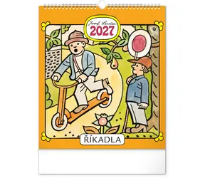 NOTIQUE Josef Lada - Říkadla 2027 / Nástenný kalendár / 30 × 34 cm