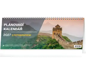 NOTIQUE Plánovací kalendár s fotografiami 2027 / Stolný kalendár / 33 × 12,5 cm