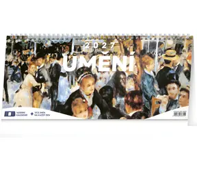 NOTIQUE Umenie 2027 / Stolný kalendár / 14denný / 33 × 14,5 cm