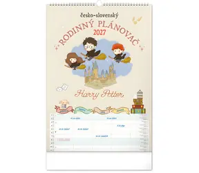 NOTIQUE Harry Potter XL 2027 / Nástenný rodinný plánovací kalendár / 33 × 46 cm