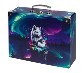 BAAGL Skladací školský kufrík Aurora s kovaním / 32.5 x 10.5 x 26 cm