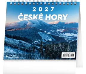 NOTIQUE Stolný kalendár České hory 2027 / 16,5 x 13 cm