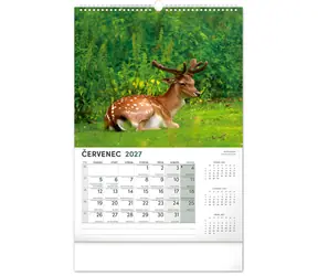 NOTIQUE Nástenný kalendár Poľovnícky 2027 / 33 × 46 cm