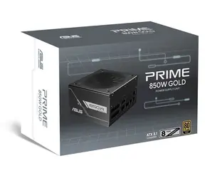 Asus Prime 850G čierna / ATX / 850W / 80 PLUS Gold / modulárne