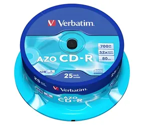 Verbatim CD R AZO 700MB 25 ks / CD R médium / 52x / spindl