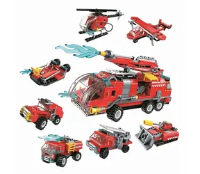 QMAN Water Cannon Fire Truck 1805 / Stavebnica / 1 diel sady 8v1 / od 6 rokov