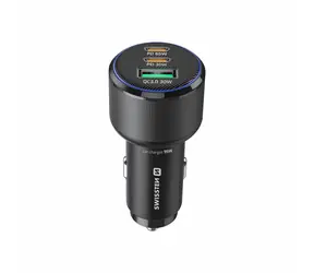Swissten CL adaptér do auta 2x USB-C PD + USB-A čierna / Autonabíjačka / 95W