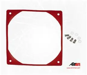 Airen RedVibes FAN 140 červená / Antivibračná podložka / 140 mm