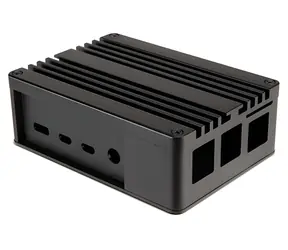Akasa Pi 4 Pre čierna / Skriňa Raspberry Pi 4 / pasívne chladenie / eloxovaný hliník