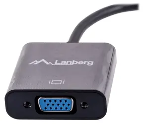 Lanberg AD-0006-BK čierna / Redukcia / Mini DisplayPort (F) na VGA (M) / 0.2 m / 1920×1200 / 60 Hz