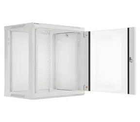 Lanberg WF01-6412-10S sivá / Nástenný rozvádzač / 19" / 12U / 600x450 mm / 60 kg