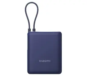 XIAOMI Power Bank 10000 mAh Ice Blue / Powerbanka / 33W / integrovaný kábel / 2x USB-C + 1x USB-A
