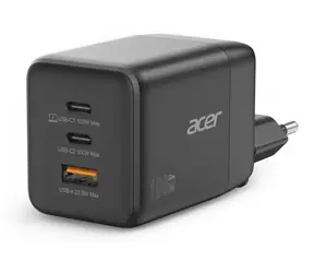 Acer GaN nabíjačka 100W čierna / 2× USB-C PD / 1× USB-A QC