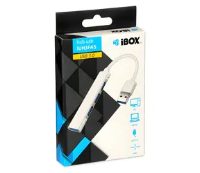 ibox USB Hub biela / USB rozbočovač / 1x USB 3.0 / 3x USB 2.0