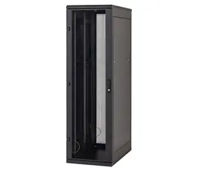 Triton 19" rozvádzač stojanový čierny / 22U/600x600 / sklenené dvere / zadný plný kryt