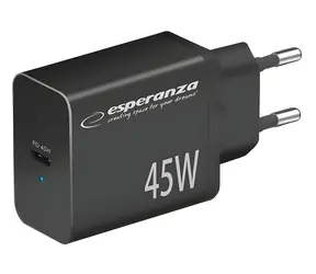 Esperanza EZC108K čierna / Nabíjačka / USB-C / 45 W / Power Delivery