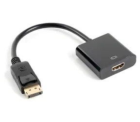 Lanberg čierna / Redukcia / DisplayPort (M) na HDMI (F) / 10 cm / 1080p / 60 Hz