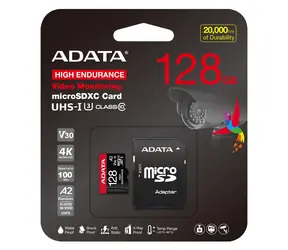 ADATA High Endurance / Micro SDXC karta / 128 GB / UHS-I U3 / Class 10 / čítanie: 100 MB/s / zápis: 80 MB/s