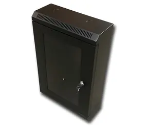 DATACOM 10" rack jednodielny 12U 140 čierne / sklenené dvere