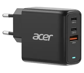 Acer GaN 67W PD čierna / Nabíjací adaptér / 2x USB-C / 1x USB-A