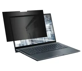 eSTUFF Edge Privacy Filter 14" 307 čierna / Filter na ochranu súkromia / 16:10 / 307 × 200 mm / PET