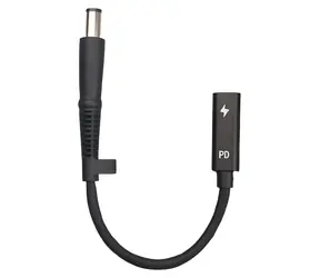 CoreParts USB-C na 7,4 x 5 mm čierna / Napájací adaptér pre HP notebooky / Výstup 2,5 A