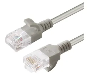 MicroConnect CAT6a U/UTP SLIM 1,5 m sivá