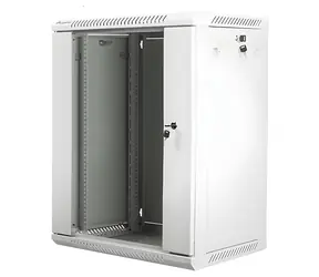 Lanberg WF01-6415-10S sivá / Nástenný rozvádzač 19" / 15U / 600 x 450 mm / 60 kg / flat pack