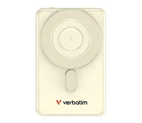 Verbatim Charge 'n' Go 2C zlatá / Magnetická bezdrôtová powerbanka / 5000 mAh / 2× USB-C / MagSafe / 15-20 W