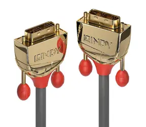 Lindy DVI-D Single Link 20 m / Kábel / DVI-D - DVI-D / 1920×1200 px / sivý