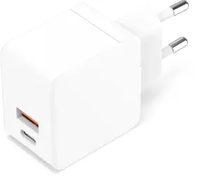 CoreParts USB-C biela / USB nabíjačka / USB-C + USB-A / 30 W / rýchle nabíjanie