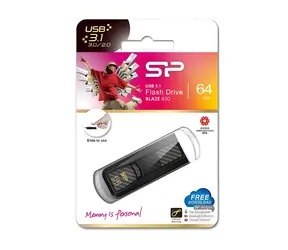 Silicon Power Blaze B50 64GB čierna / Flash disk / USB 3.2 Gen 1 / čítanie 90 MB/s / zápis 28 MB/s