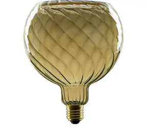 SEGULA LED Globe 150 Floating Twisted Smokey šedá / LED žiarovka / E27 / 6W (23W) / 230 lm / 1 900 K / stmievateľné