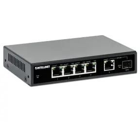 Intellinet 5- Port Gigabit PoE+ Switch 91W / Switch / 5- Port / 1000 Mbps / 1x SFP