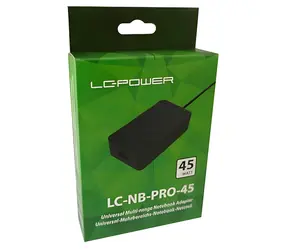 LC-Power LC- NB-PRO-45 / Napájací adaptér pre notebook / 45 W / Univerzálny / Kábel 1,2 m