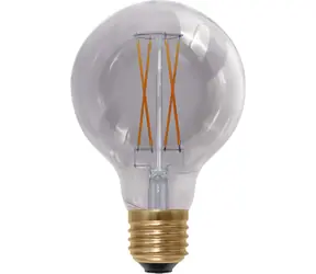 SEGULA LED Globe 80 Smokey 5W(22W) sivá / E27 / 220lm / 1900K / stmievateľné
