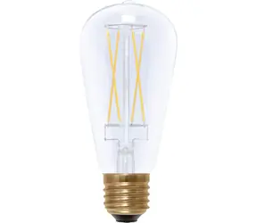 SEGULA LED Rustika Long Style 5W(35W) číra / Žiarovka / E27 / 400lm / 2200K / stmievateľná / CRI 90