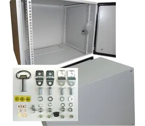 Opticord OCRACK / Vonkajší nástenný rozvádzač / 19" / 6U / 400 mm / IP55 / plechové dvere