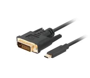 Lanberg USB-C - DVI-D 24+1 čierna / Kábel / 3M