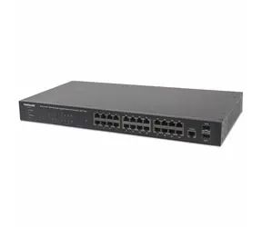 Intellinet Switch 24x GE Web-Managed PoE+ / Switch / 24- Port / 1000 Mbps / 2x SFP / 24x PoE+ / 19"
