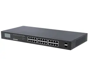 Intellinet 24- Port Gigabit PoE+ 2x SFP / Switch / 24x 1 Gbps / PoE + 370 W / Unmanaged / 19"