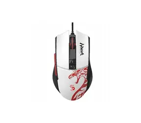 A4Tech Bloody L65 Max Naraka biela / Herná optická myš / 12000 DPI / 78 g / RGB / USB