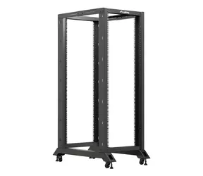 Lanberg Open Rack 32U čierny / Otvorený rack / 19" / 600 x 1000 mm / Nosnosť 600 kg