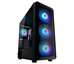 LC-Power 804B Obsession_X čierna / Počítačová skriňa / Midi Tower / ATX / 4× ARGB / Tvrdené sklo