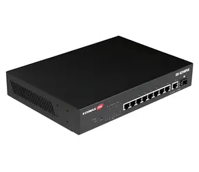 Edimax GS-5210PLG / 10- Port Managed Switch / 10/100/1000 Mbps / 8× PoE+ (30W) / 100W budget / 1× SFP / 19" Rackmount