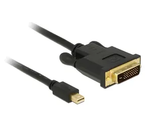 DeLock Mini DisplayPort - DVI-D čierna / Kábel / mini DisplayPort (St) - DVI-D 24+1 (St) / 3 m / max. 1920×1200 px