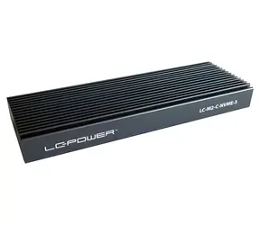 LC-Power LC-M2-C-NVME-3 čierna / Box pre M.2 NVMe SSD / USB-C / 10 Gbit/s / hliníkové prevedenie