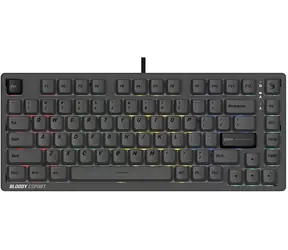 A4Tech Bloody MS76 šedá / Herná klávesnica / magnetická / 75% / Rapid Trigger / RGB / USB